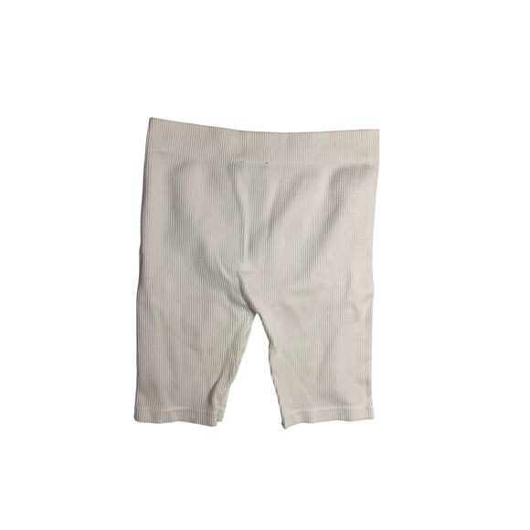 ZARA White Short Leggings Women’s M-L | High Rise Stretch Athletic Biker Shorts - Picture 3 of 4